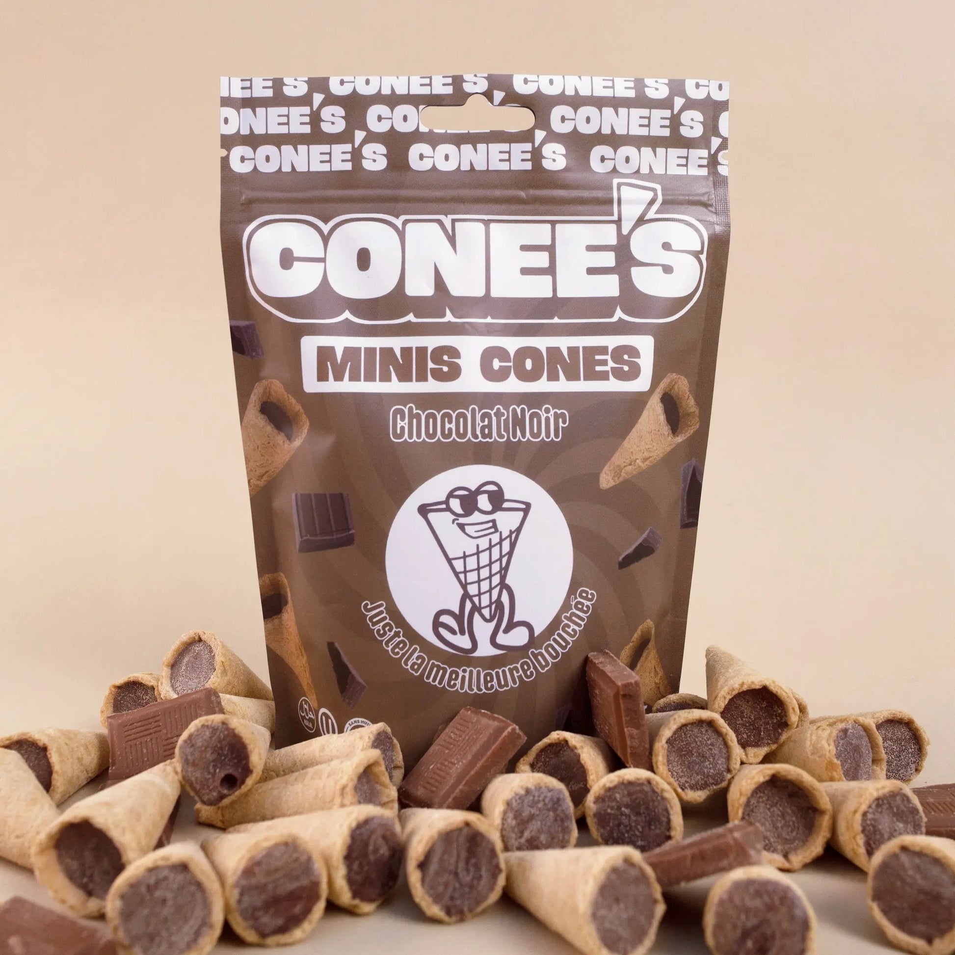 mini cones chocolat noir bitecone
