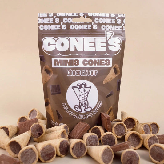 mini cones chocolat noir bitecone
