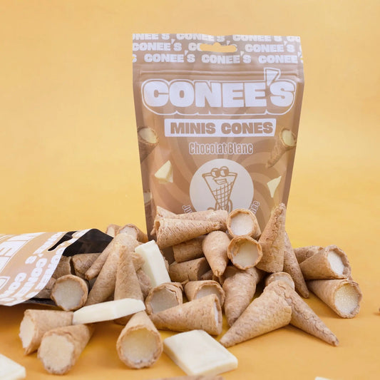 mini cones chocolat blanc bitecone