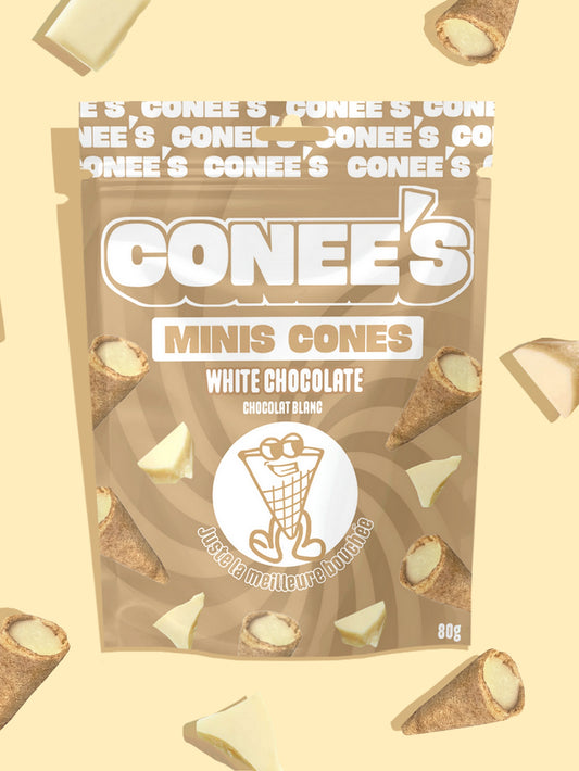 Mini Cones Chocolat blanc
