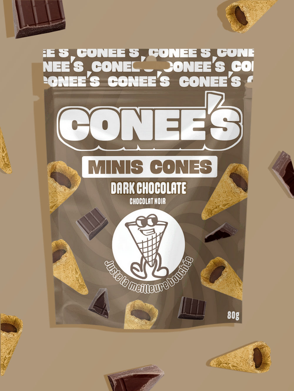 Mini Cones Chocolat noir